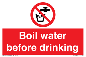 Boil water before drinking